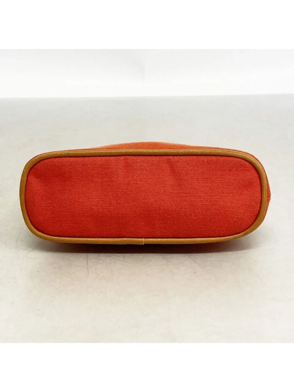 Hermes Pouch Bolide Canvas Orange Silver
